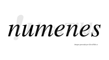 Numenes no lleva tilde con vocal tónica en la primera «e»