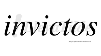 Invictos no lleva tilde con vocal tónica en la segunda «i»