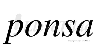 Ponsa no lleva tilde con vocal tónica en la «o»
