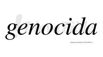 Genocida no lleva tilde con vocal tónica en la «i»