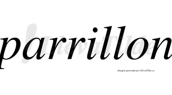 Parrillon no lleva tilde con vocal tónica en la «i»
