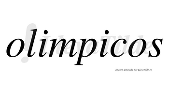 Olimpicos no lleva tilde con vocal tónica en la segunda «i»