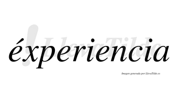 Éxperiencia lleva tilde con vocal tónica en la primera «e»