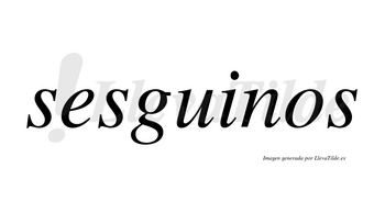 Sesguinos no lleva tilde con vocal tónica en la «i»