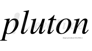 Pluton no lleva tilde con vocal tónica en la «u»