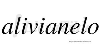 Alivianelo  no lleva tilde con vocal tónica en la «e»