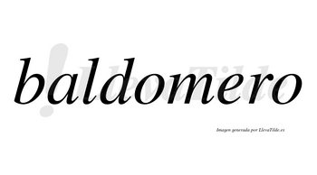 Baldomero no lleva tilde con vocal tónica en la «e»