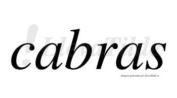 Cabras  no lleva tilde con vocal tónica en la primera «a»