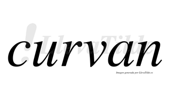Curvan  no lleva tilde con vocal tónica en la «u»