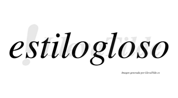 Estilogloso no lleva tilde con vocal tónica en la segunda «o»