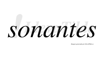 Sonantes  no lleva tilde con vocal tónica en la «a»