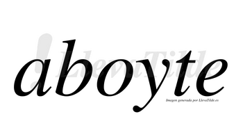 Aboyte no lleva tilde con vocal tónica en la «o»