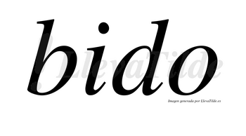 Bido no lleva tilde con vocal tónica en la «i»