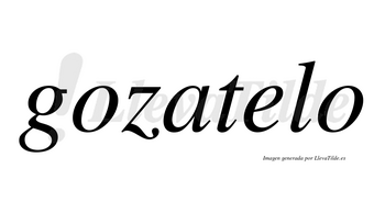 Gozatelo no lleva tilde con vocal tónica en la «e»