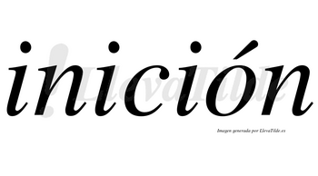 Inición lleva tilde con vocal tónica en la «o»