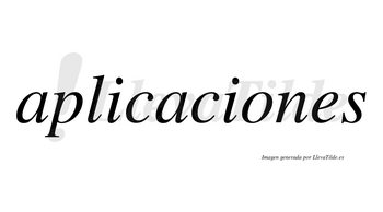 Aplicaciones  no lleva tilde con vocal tónica en la «o»