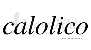 Calolico  no lleva tilde con vocal tónica en la «i»