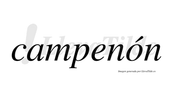 Campenón lleva tilde con vocal tónica en la «o»
