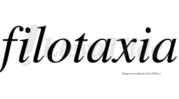 Filotaxia no lleva tilde con vocal tónica en la primera «a»