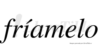 Fríamelo  lleva tilde con vocal tónica en la «i»