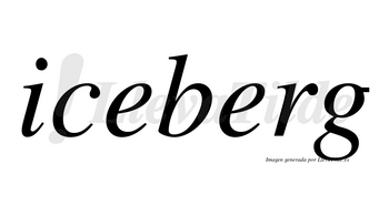 Iceberg  no lleva tilde con vocal tónica en la segunda «e»