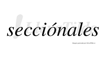 Secciónales lleva tilde con vocal tónica en la «o»