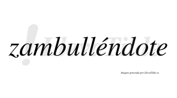 Zambulléndote lleva tilde con vocal tónica en la primera «e»