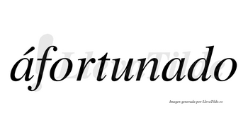 Áfortunado  lleva tilde con vocal tónica en la primera «a»