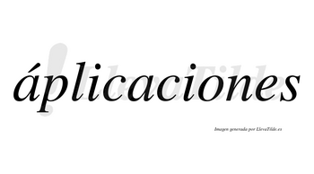 Áplicaciones  lleva tilde con vocal tónica en la primera «a»