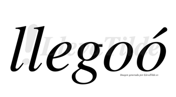 Llegoó  lleva tilde con vocal tónica en la segunda «o»