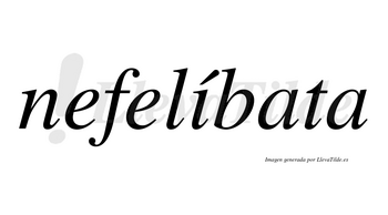 Nefelíbata lleva tilde con vocal tónica en la «i»