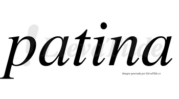 Patina no lleva tilde con vocal tónica en la «i»