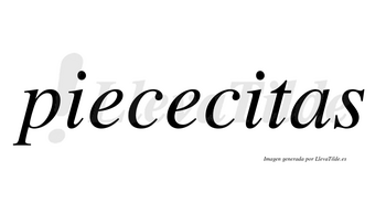 Piececitas no lleva tilde con vocal tónica en la segunda «i»