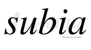Subia no lleva tilde con vocal tónica en la «u»