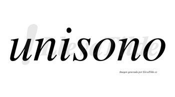 Unisono no lleva tilde con vocal tónica en la primera «o»
