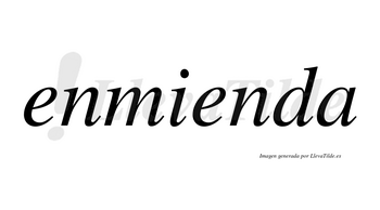 Enmienda no lleva tilde con vocal tónica en la segunda «e»