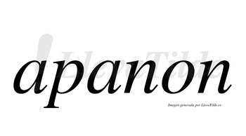 Apanon  no lleva tilde con vocal tónica en la segunda «a»