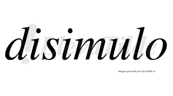 Disimulo no lleva tilde con vocal tónica en la «u»