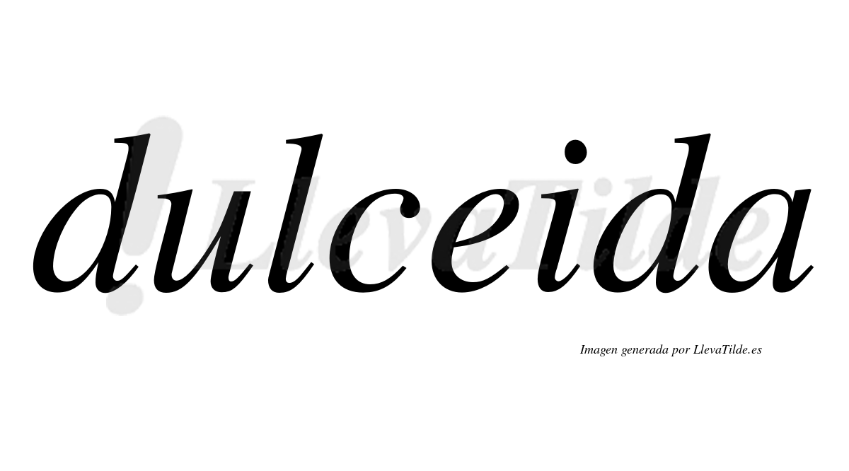 Dulceida  no lleva tilde con vocal tónica en la "e"