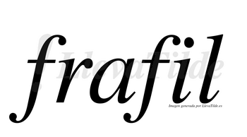 Frafil  no lleva tilde con vocal tónica en la «i»