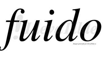 Fuido  no lleva tilde con vocal tónica en la «u»