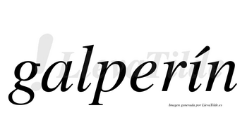 Galperín  lleva tilde con vocal tónica en la «i»