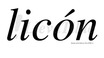 Licón lleva tilde con vocal tónica en la «o»