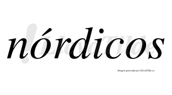 Nórdicos  lleva tilde con vocal tónica en la primera «o»