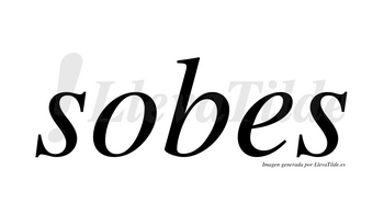 Sobes no lleva tilde con vocal tónica en la «o»