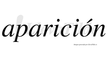 Aparición  lleva tilde con vocal tónica en la «o»