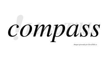 Compass  no lleva tilde con vocal tónica en la «a»