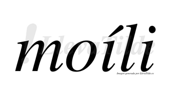 Moíli  lleva tilde con vocal tónica en la primera «i»