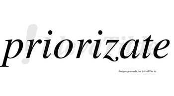 Priorizate  no lleva tilde con vocal tónica en la «a»