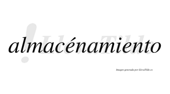Almacénamiento lleva tilde con vocal tónica en la primera «e»